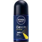 Nivea Men 50ML Roll-On Deodorant Deep Extreme Erkekler İçin Pudrasız Uzun Süreli Koku - 50 ml