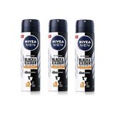 Nivea Men Anti-Perspirant Black & White Invisible Guclu Etki 48H Erkek Deodorant X 3 Adet