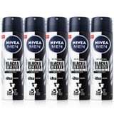 Nivea Men Black and White Invisible 5x150ml Erkek Sprey Deodorant