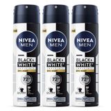 NIVEA MEN Black & White Invisible Epic Night Erkek Sprey Deodorant, 72 Saat Terleme Karşıtı, 150ml, Set of 3