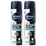 Nivea Men Black White Invisible Fresh Deodorant 150 ml 2 Adet