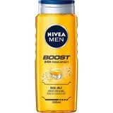 Nivea MEN Boost Duş Jeli 500 ml Cilt ve Saç Derisine Bakım Sağlayan Etki