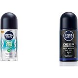 Nivea Men Cool Kick Fresh 50 ml ve Deep Dimension 50 ml Erkek Roll-On Deodorant
