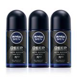 Nivea Men Deep Dimension 3x50 ml Deodorant Roll-On