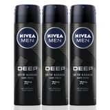 Nivea Men Deep Dimension 48 Saat Anti Perspirant Koruma 3x150 ml Erkek Sprey Deodorant