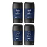 Nivea Men Deep Dimension 4x50 ml Aktif Karbon Odunsu Erkek Stick Deodorant