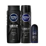 Nivea Men Deep Dimension 500 ml Duş Jeli ve Men Deep Dimension 50 ml Erkek Roll On Deodorant