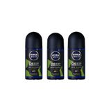 NIVEA Men Deep Dimension Amazonia Roll-on Deodorant 50 ml Erkek 3 Adet P09755