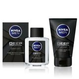 NIVEA Men Deep Dimension Tıraş Sonrası Losyon 100 ml, Çekici Koku + NIVEA Men Deep Dimension Yüz ve Sakal Temizleme Jeli, 100 ml, Aktif Karbon İçeriği ile Cildi Arındırır X2