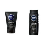 NIVEA Men Deep Dimension Yüz ve Sakal Temizleme Jeli 100 ml + NIVEA Men Deep Dimension Duş Jeli 500 ml X2