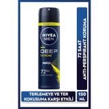 Nivea Men Deep Extreme Maxxtech 72 Saat Erkek Sprey Deodorant 150 ML