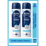 NIVEA Men Derma Control Defend Sprey Deodorant 150 ml 2 Adet