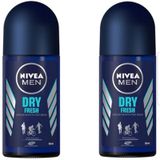 Nivea Men Dry Fresh 2x50 ml Erkek Roll-On