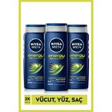 Nivea Men Energy Duş Jeli 500 ml X3 Adet,vücut,saç ve Yüz Için - 1001 ml