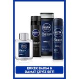 NIVEA MEN Erkek Bakım ve Damat Çeyiz Seti, Duş Jeli,Deodorant,Tıraş Köpüğü, Tıraş Sonrası Losyon