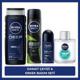 NIVEA MEN Erkek Çeyiz Seti 500ml Duş Jeli, 100ml Tıraş Sonrası Losyon, 150ml Sprey, 50ml Roll-on Deodorant