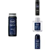 NIVEA MEN Erkek Deep Dimension Duş Jeli 500 ml +Tıraş Köpüğü 200 ml + Tıraş Sonrası Losyon 100 ml + Roll on Deodorant Deep Dimension 50 ml + Sprey Deodorant Deep Dimension Darkwood 150ml