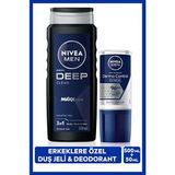 Nivea • MEN Erkek Deep Dimension Duş Jeli, bakım yapan formülü ve canlandırıcı kokusu ile cildinizde