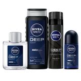 NIVEA MEN Erkek Deep Dimension Tıraş Köpüğü 200 ml + Deep Dimension Duş Jeli 500 ml + Tıraş Sonrası Losyon Deep Dimension 100 ml + Roll on Deodorant Deep Dimension 50 ml