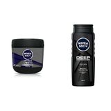 NIVEA Men Erkek El ve Vücut Bakım Kremi Deep Impact 400ml, Nemlendirici ve NIVEA Men Deep Dimension Duş Jeli 500 ml, 3'ü 1 Arada Komple Bakım, Vücut, Saç ve Yüz için, Çekici Koku