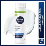 Nivea Men Erkek Hassas Ciltler İçin Alkolsüz Tıraş Jeli 200 ml