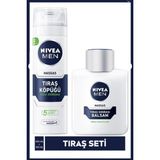 Nivea MEN Erkek Hassas Ciltlere Özel Tıraş Bakım Seti, Tıraş Köpüğü 200ml ve Nemlendirici Balsam 100ml, Alkolsüz, Yanma Karşıtı