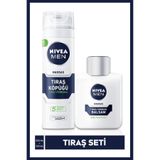 NIVEA MEN Erkek Hassas Ciltlere Özel Tıraş Bakım Seti, Tıraş Köpüğü 200ml ve Nemlendirici Balsam 100ml