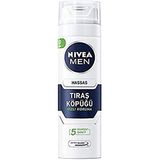 NIVEA MEN Erkek Hassas Tıraş Köpüğü 200 ml, Hassas Ciltlere Özel Hızlı Koruma, Yanma Karşıtı, Alkolsüz Formül