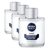 NIVEA MEN Erkek Hassas Tıraş Sonrası Losyon 100 ml,Nemlendirici, Hassas Ciltlere Özel,Alkolsüz Formül, Hızlı Emilir (3 paketi)