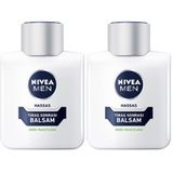 NIVEA MEN Erkek HassasTıraş Sonrası Balsam Hassas 100 ml,E Vitamini,ProVitamin B5,Alkolsüz Formül,Hassas Ciltler için Rahatlatıcı Tıraş Sonrası Bakım (2 paketi)