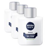 NIVEA MEN Erkek HassasTıraş Sonrası Balsam Hassas 100 ml,E Vitamini,ProVitamin B5,Alkolsüz Formül,Hassas Ciltler için Rahatlatıcı Tıraş Sonrası Bakım (3 paketi)