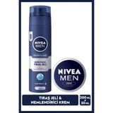 NIVEA MEN Erkek Protect&Care Koruyucu Tıraş Jeli 200ml ve Nemlendirici Bakım Kremi 30ml, Aloe Vera