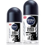 Nivea Men Erkek Roll-On Deodorant Black & White 50 ml ve Mini Roll-On Black & White 25 ml