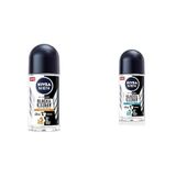 NIVEA Men Erkek Roll On Deodorant Black&White Invisible, 50 ml ve NIVEA Men Erkek Roll On Deodorant Black&White Invisible Fresh 48 Saat Anti-Perspirant Koruma, 50 ml