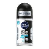 NIVEA MEN Erkek Roll On Deodorant Black&White Invisible Fresh 50 ml,72 Saat Anti-perspirant Terleme ve Ter Kokusuna Karşı Koruma,Giysilerde Leke Karşıtı,Erkeksi Koku,Etil Alkol İçermez (6 paketi)