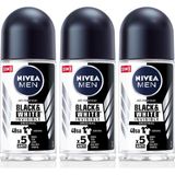 Nivea Men Erkek Roll-On Deodorant Black&white Original 50ML, 48 Saat Koruma, X3 Adet - 50 ml
