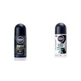 NIVEA Men Erkek Roll On Deodorant Deep Dimension 50 ml X2 + NIVEA Men Erkek Roll On Deodorant Black&White Invisible Fresh 50 ml