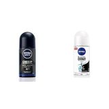 NIVEA Men Erkek Roll On Deodorant Deep Dimension 72 Saat Anti-Perspirant Koruma (50 ml) X2 + NIVEA Kadın Roll On Deodorant Black & White Invisible Pure 48 Saat Anti-perspirant Koruma (50 ml)