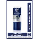NIVEA MEN Erkek Roll on Deodorant Derma Control Clinical 50 ml,96 Saat Koruma,C Vitamini,Kararma Karşıtı