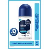 NIVEA MEN Erkek Roll-on Deodorant Derma Control Defend 50ml, 72 Saat Anti-perspirant, Alkolsüz, Hyaluron