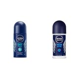 NIVEA Men Erkek Roll On Deodorant Dry Fresh 72 Saat Koruma, Ekstra Kuruluk, 50 ml + NIVEA Men Erkek Roll On Deodorant Fresh Active 50 ml, Ter ve Ter Kokusuna Karşı 48 Saat Deodorant Koruması X2