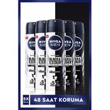 Nivea Men Erkek Sprey Deodorant Black And White Invisible Original 48 Saat Anti-Perspirant Koruma 5 Adet