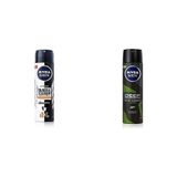 NIVEA Men Erkek Sprey Deodorant Black & White Invisible Etki 48 Saat Anti-perspirant Koruma (150ml) X2 +NIVEA Men Erkek Sprey Deodorant Deep Dimension Amazonia 48 Saat Anti-perspirant Koruma, 150 ml