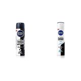 NIVEA Men Erkek Sprey Deodorant Black & White Invisible Original 150 ml + NIVEA Kadın Sprey Deodorant Black&White Invisible Pure 150 ml X2
