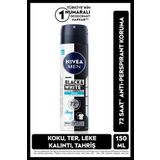 Nıvea Men Erkek Sprey Deodorant Black&White Invisible Fresh 150Ml, 72 Saat Anti-Perspirant Ter Koruması