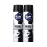NIVEA MEN Erkek Sprey Deodorant Black&White Invisible Original 150ml, 72 Saat Anti-perspirant, X2 Adet P06209
