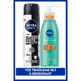 NIVEA MEN Erkek Sprey Deodorant Black&White Invisible Original ve Derma Skin Clear Yüz Temizleme Jeli