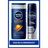 Nivea MEN Erkek Sprey Deodorant Derma Control Clinical 150ml ve Sports Duş Jeli 250ml, Avantajlı Paket