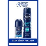 Nivea MEN Erkek Sprey Deodorant Dry Fresh 150ml ve Mini Roll-on Fresh Active 25ml Set, Ter Karşıtı Koruma