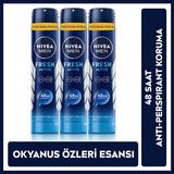 Nıvea Men Erkek Sprey Deodorant Fresh Active,48 Saat Deodorant Koruması 200MLX3ADET - 200 ml